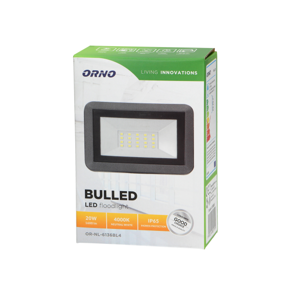 BULLED LED floodlight, 20W, 1600lm