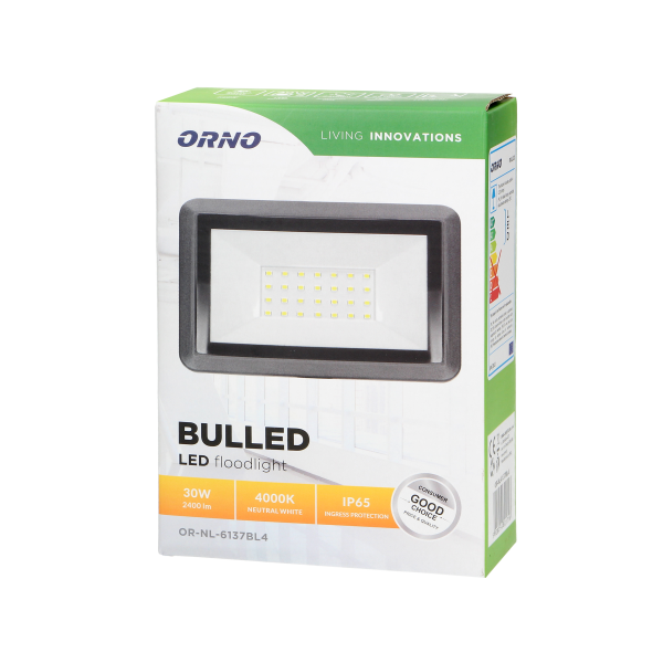 BULLED LED floodlight, 30W, 2400lm