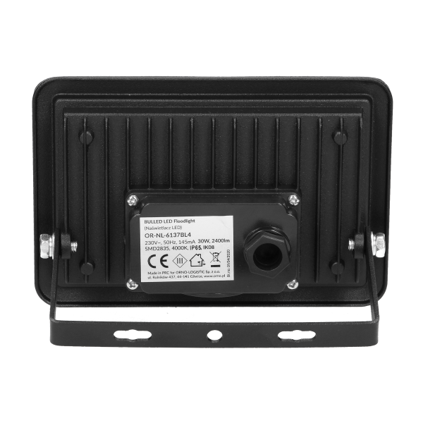 BULLED 30W naświetlacz 2400lm, IP65, 4000K, Alu+szkło