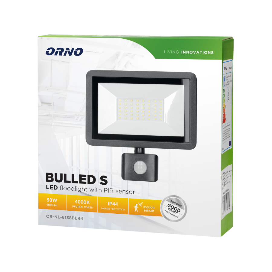 BULLED S floodlight 50W with PIR sensor