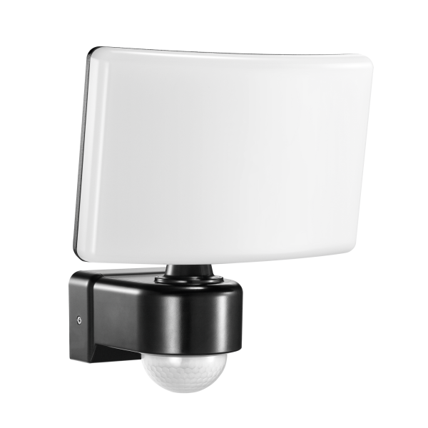 TOS LED garden floodlight with PIR motion sensor 240°, 30W, black