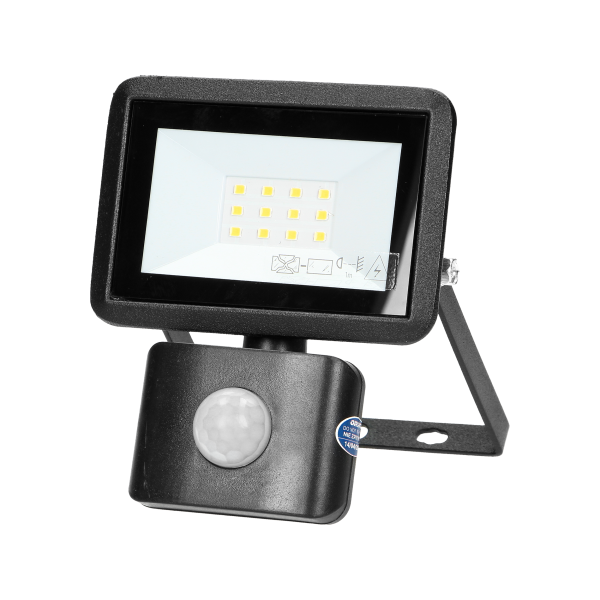 BULLED S LED floodlight with PIR motion sensor, 10W