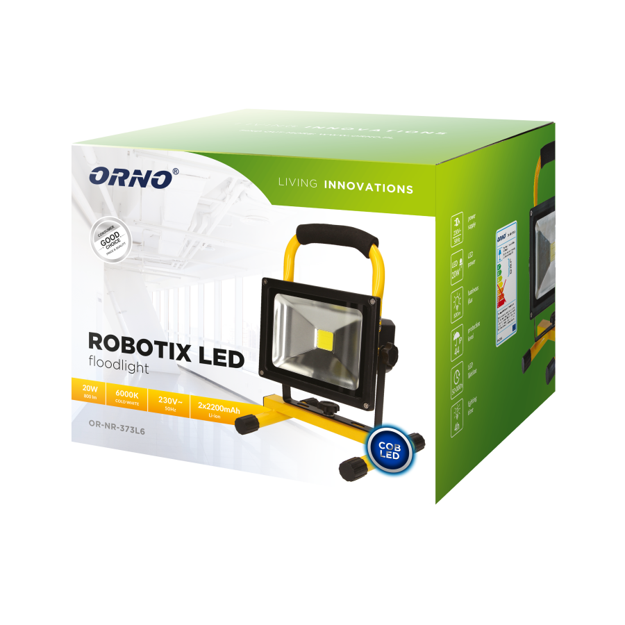 LED rechargeable floodlight ROBOTIX
