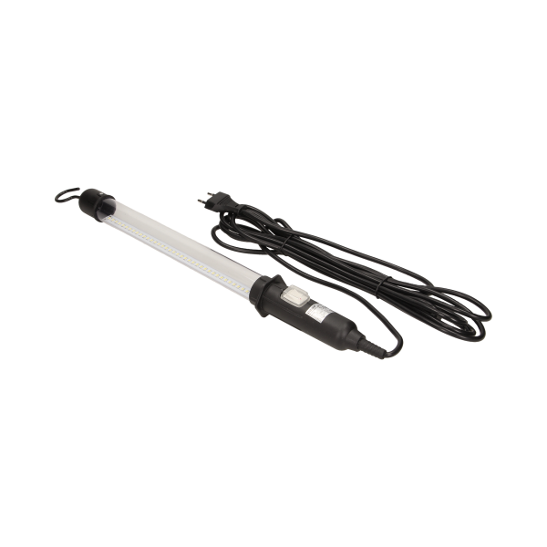 LED workshop lamp, 8.5W, 500lm, IP44, 6000K, 2x0.75mm² wire - 5m