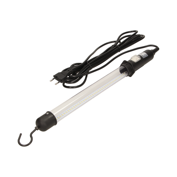 LED workshop lamp, 8.5W, 500lm, IP44, 6000K, 2x0.75mm² wire - 5m