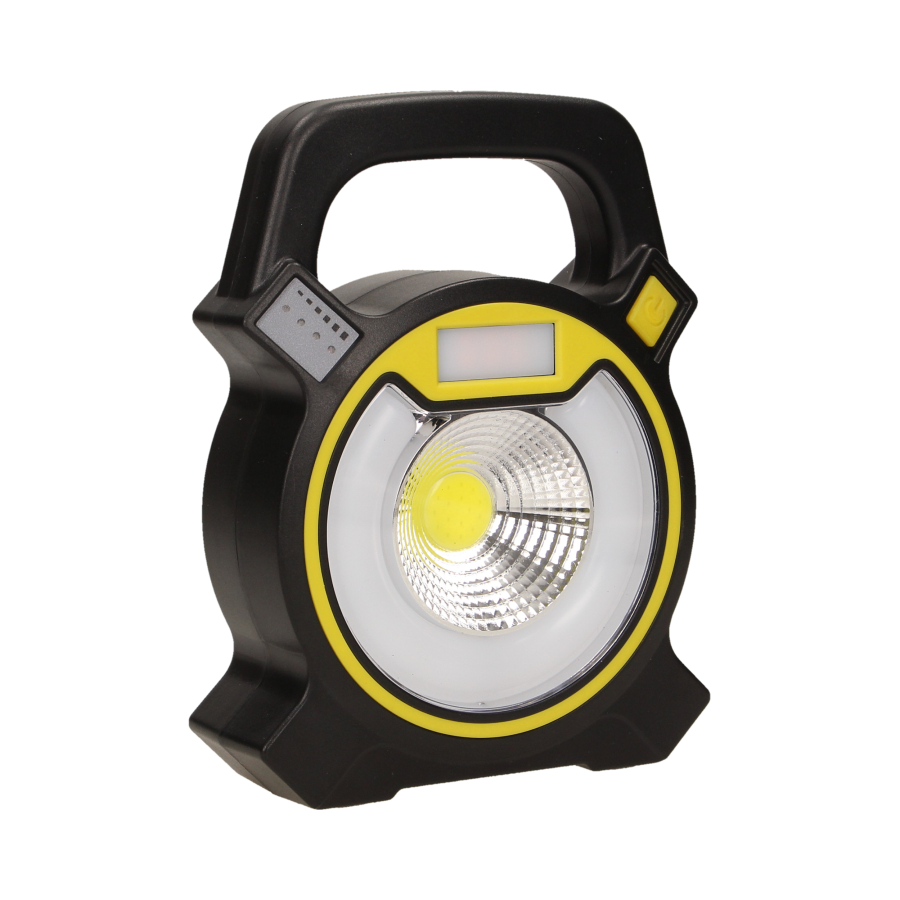 GIOVIA LED 5W naświetlacz roboczy z akumulatorem, 300lm, IP44, 6000K, 2x1200mAh, z ładowarką USB i funkcją power bank