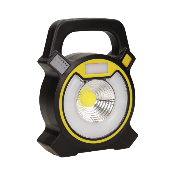 GIOVIA LED 5W naświetlacz roboczy z akumulatorem, 300lm, IP44, 6000K, 2x1200mAh, z ładowarką USB i funkcją power bank