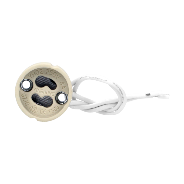 Ceramic fixture for GU10 light sources