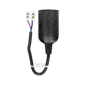 Temporary fixture with E27 bulb holder, black