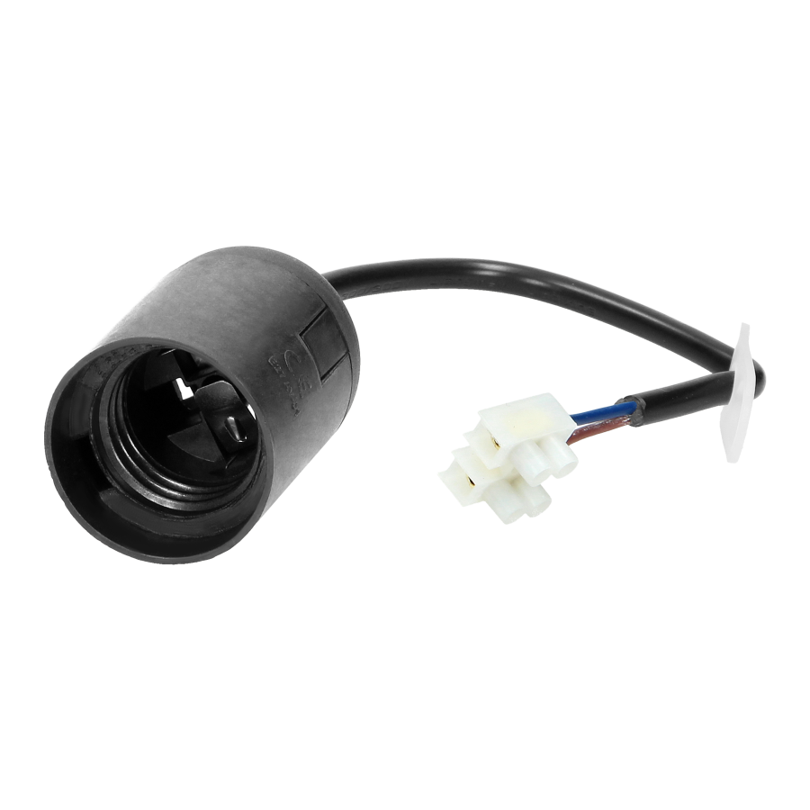 Temporary fixture with E27 bulb holder, black