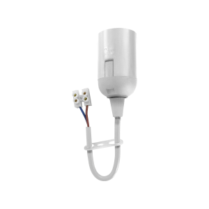 Temporary fixture with E27 bulb holder, white