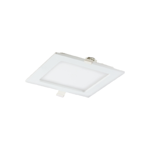 AKMAN LED 12W, oprawa downlight, podtynkowa, kwadratowa, 780lm, 3000K, biała, wbudowany zasilacz LED