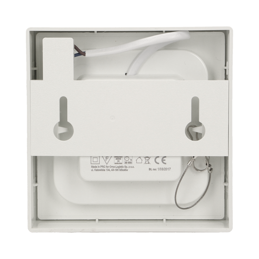 LETI LED 9W, oprawa downlight, natynkowa, kwadratowa, 480lm, 4000K, biała, wbudowany zasilacz LED