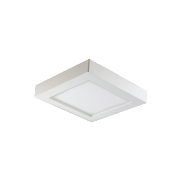 LETI LED 12W, oprawa downlight, natynkowa, kwadratowa, 780lm, 3000K, biała, wbudowany zasilacz LED