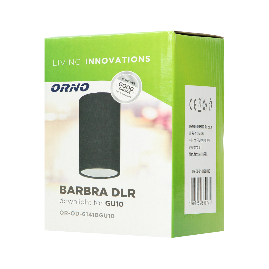 BARBRA DLR GU10 downlight, ceiling light, 50W, round, black