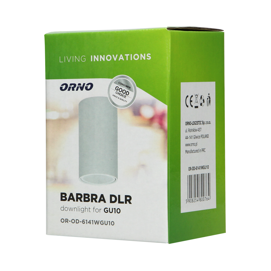 BARBRA DLR GU10 downlight max 50W, IP20, okrągły, biały, aluminium