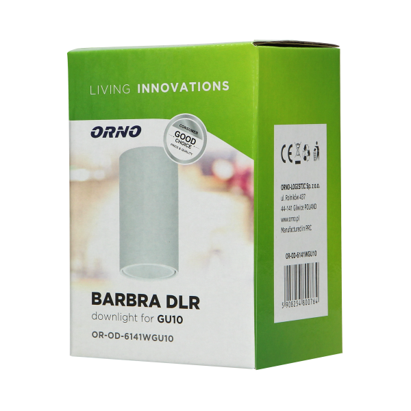 BARBRA DLR GU10 downlight, ceiling light, 50W, round, white