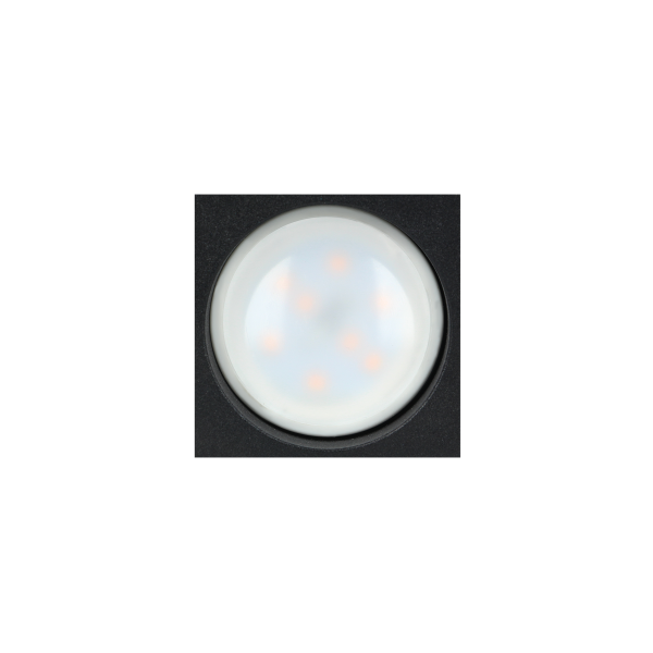 BARBRA DLS GU10 downlight max 50W, IP20, kwadrat, czarny, aluminium