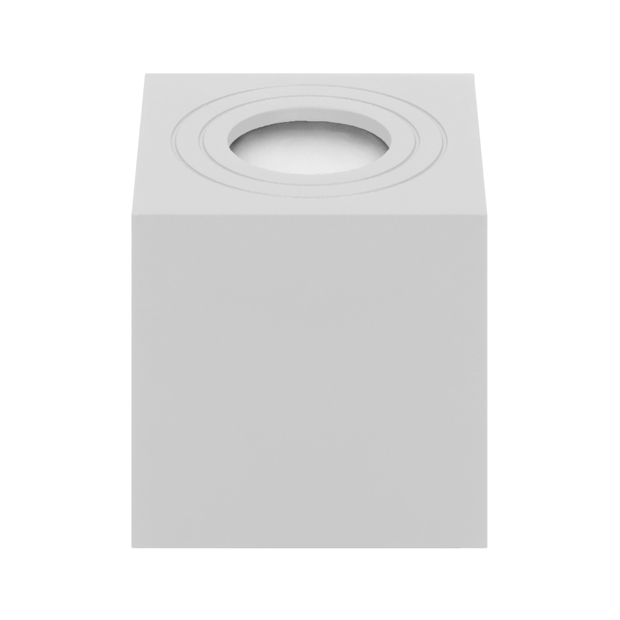 MEGY DLS GU10 downlight max 50W, IP54, kwadrat, biały, aluminium