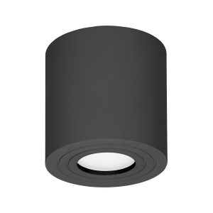 MEGY DLR GU10 downlight max 50W, IP54, okrągły, czarny, aluminium