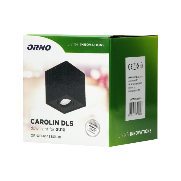 CAROLIN DLS GU10 downlight, ceiling light, 35W, square, black