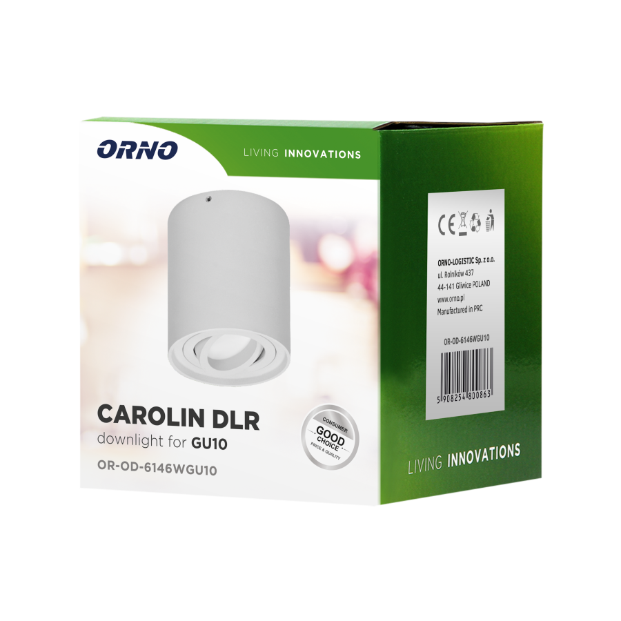 CAROLIN DLR GU10 downlight, ceiling light, 35W, round, white