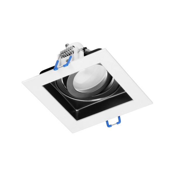 YOP decorative frame for spotlight suitable for LED diode or a halogen lamp (MR16/GU10), max. 50W, adjustable light direction, white+black