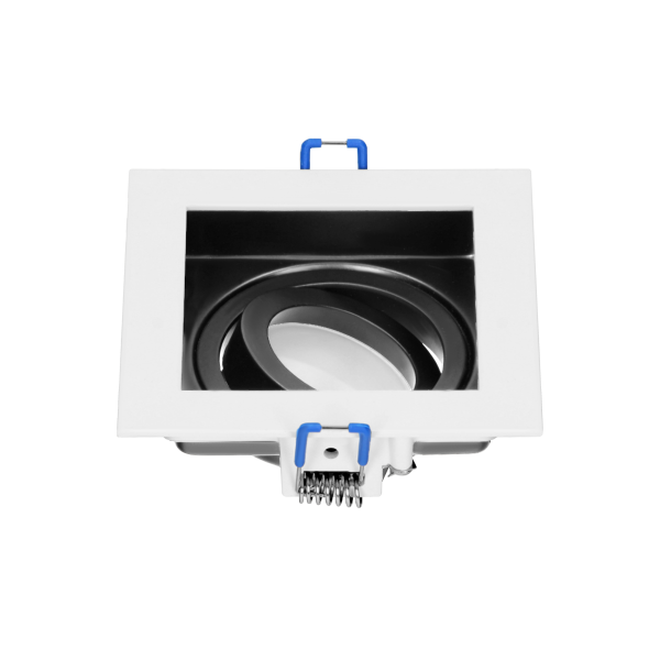 YOP decorative frame for spotlight suitable for LED diode or a halogen lamp (MR16/GU10), max. 50W, adjustable light direction, white+black