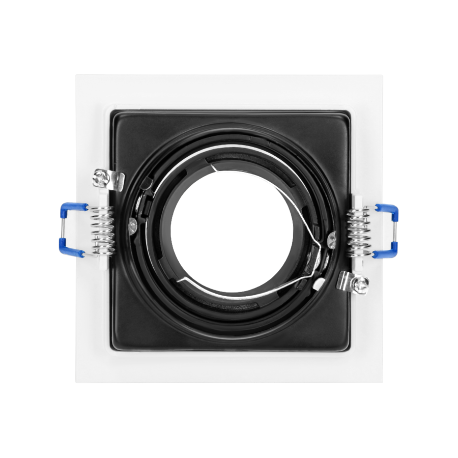 YOP decorative frame for spotlight suitable for LED diode or a halogen lamp (MR16/GU10), max. 50W, adjustable light direction, white+black