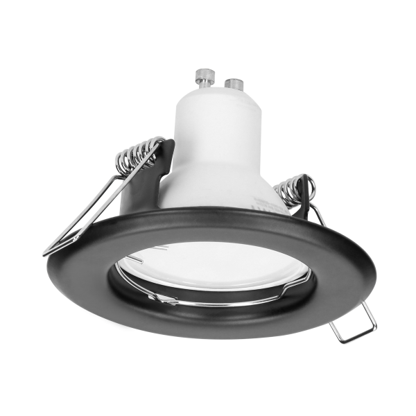 SUTRI RC decorative frame for spotlight, MR16/GU10 max 50W, round, fixed light beam, black