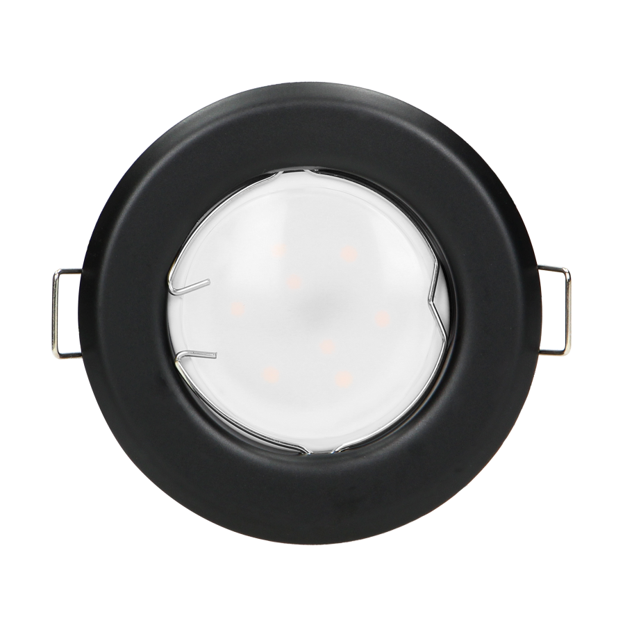 SUTRI RC decorative frame for spotlight, MR16/GU10 max 50W, round, fixed light beam, black