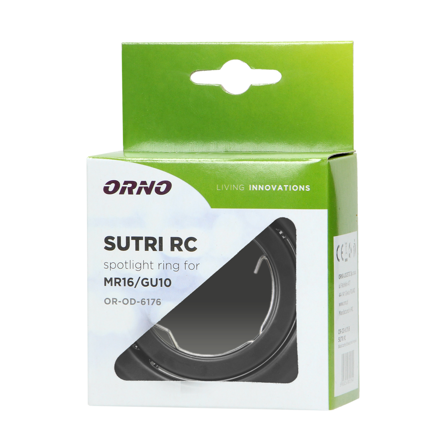 SUTRI RM ramka dekoracyjna oprawy punktowej, MR16/GU10 max 50W, okrągła, regulowana, czarna