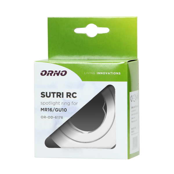 SUTRI RM decorative frame for spotlight, MR16/GU10 max 50W, round, adjustable light beam, white