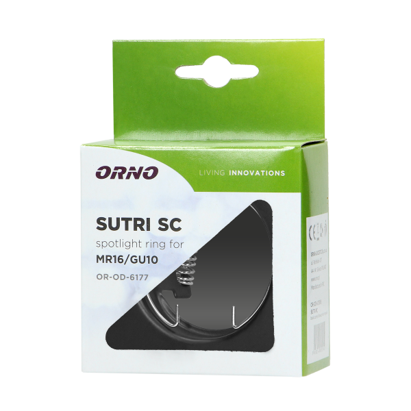 SUTRI SC ramka dekoracyjna oprawy punktowej, MR16/GU10 max 50W, kwadrat, stały, czarny