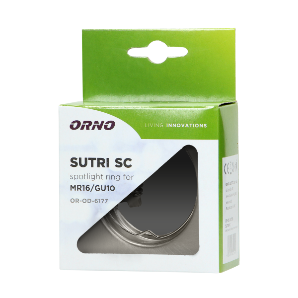 SUTRI SC ramka dekoracyjna oprawy punktowej, MR16/GU10 max 50W, kwadrat, stały, satyna*