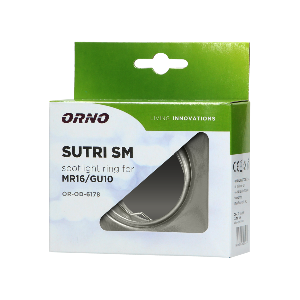 SUTRI SM ramka dekoracyjna oprawy punktowej, MR16/GU10 max 50W, kwadrat, regulowana, satyna