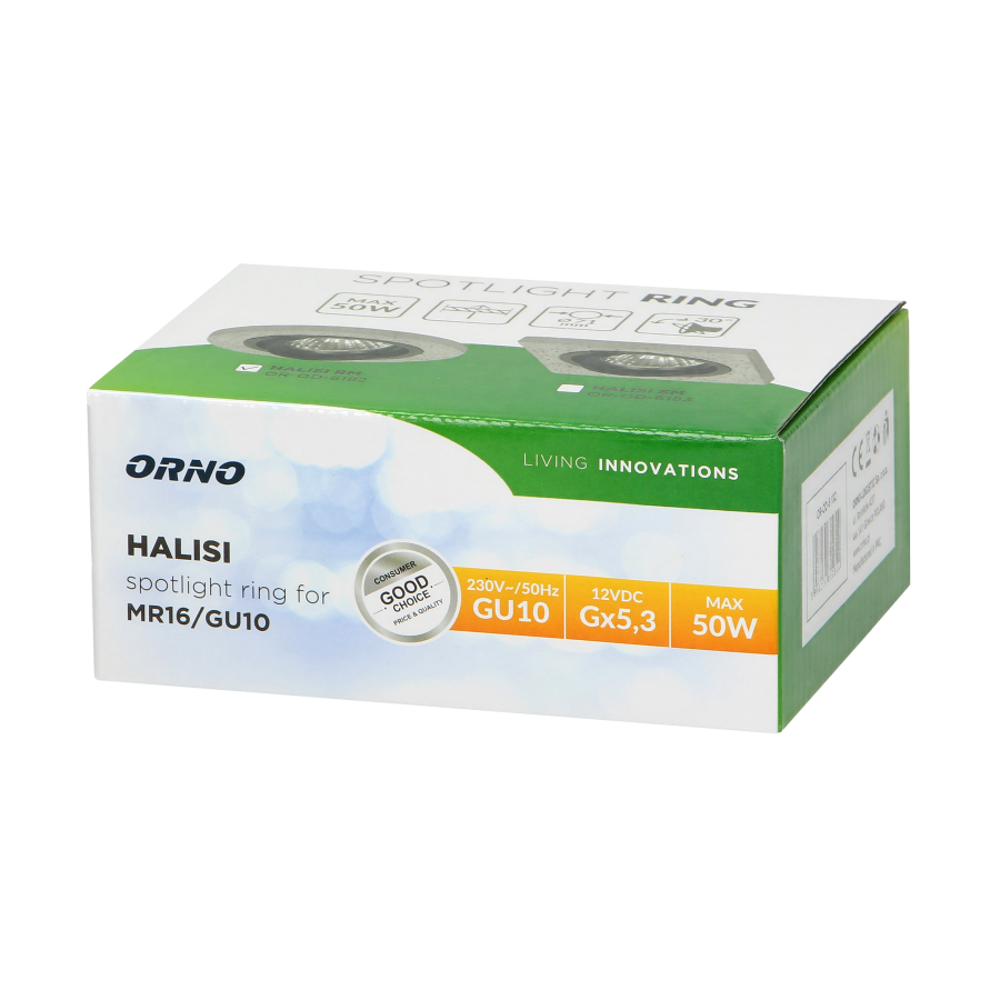 HALISI RM ramka dekoracyjna oprawy punktowej, MR16/GU10 max 50W, koło, ruchoma, czarna