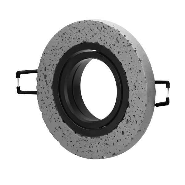 HALISI RM ramka dekoracyjna oprawy punktowej, MR16/GU10 max 50W, koło, ruchoma, czarna