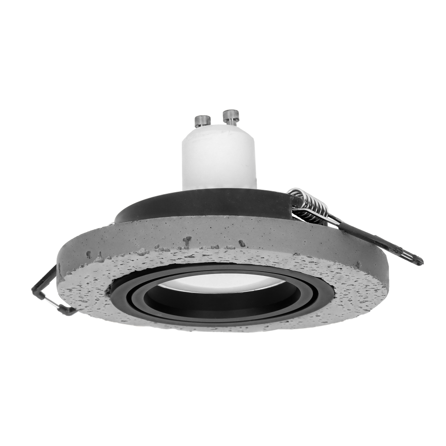 HALISI RM ramka dekoracyjna oprawy punktowej, MR16/GU10 max 50W, koło, ruchoma, czarna