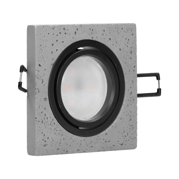 HALISI SM ramka dekoracyjna oprawy punktowej, MR16/GU10 max 50W, kwadrat, ruchoma, czarna*