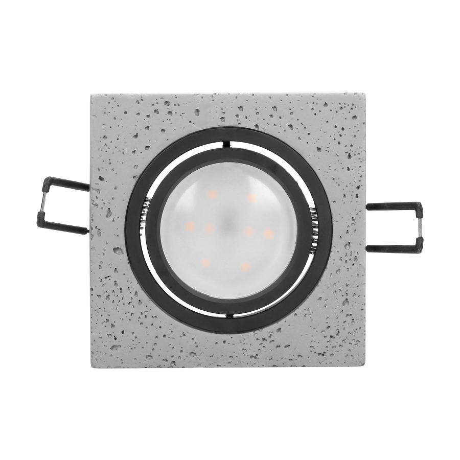 HALISI SM ramka dekoracyjna oprawy punktowej, MR16/GU10 max 50W, kwadrat, ruchoma, czarna*