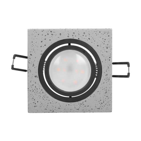 HALISI SM ramka dekoracyjna oprawy punktowej, MR16/GU10 max 50W, kwadrat, ruchoma, czarna*