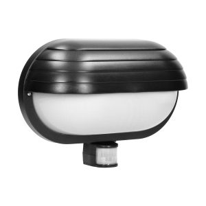 SAMUM garden lamp with 180° motion sensor and a screen , 1x60W, E27, IP44, plastic, black