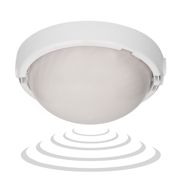 E27 lighting fixture TERRAL with microwave sensor, IP44