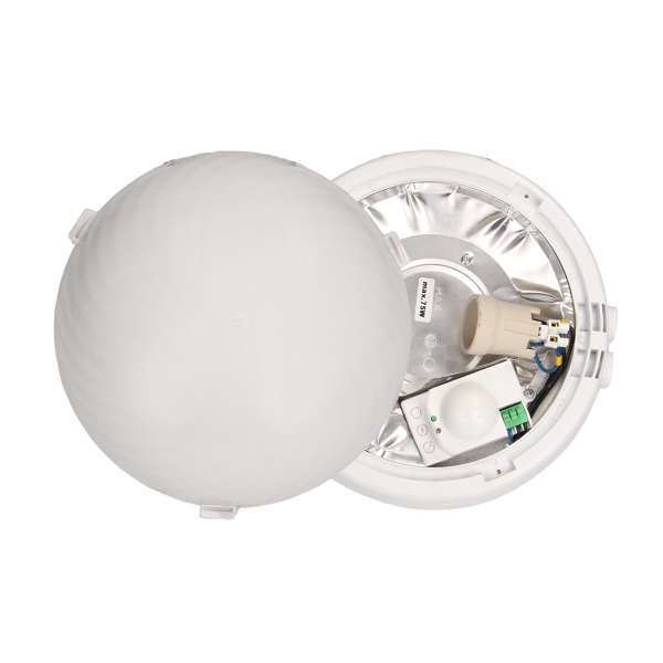 E27 lighting fixture TERRAL with microwave sensor, IP44