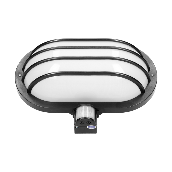 E27 garden lamp SOLANO with motion sensor, black