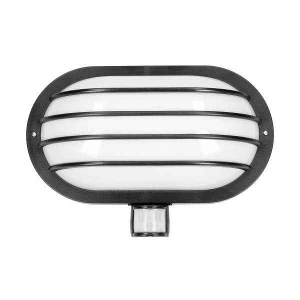 E27 garden lamp SOLANO with motion sensor, black