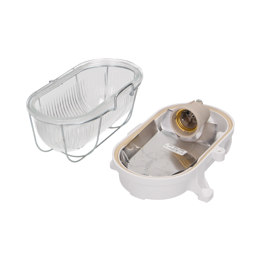 E27 lighting fixture BURAN, IP54, steel cover