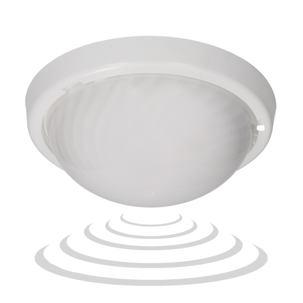 E27 lighting fixture FEN with microwave sensor, IP44