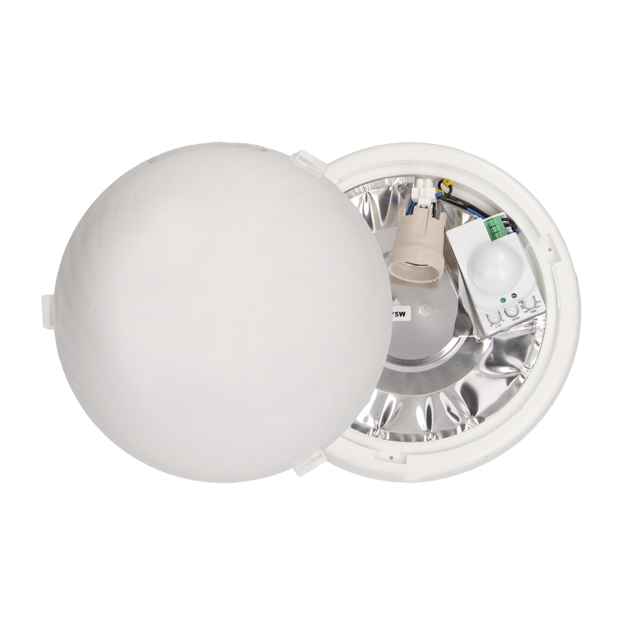 E27 lighting fixture FEN with microwave sensor, IP44